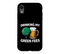 Custodia per iPhone XR Golfer Drinking My Green Fees Beer Humor