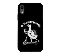 Custodia per iPhone XR Goose Scooter Regolamento Emozioni Umorismo Salute Mentale
