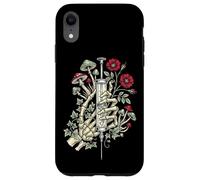 Custodia per iPhone XR Gothic Floral Skeleton Hand Syringe Funny Nurse