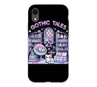 Custodia per iPhone XR Gothic Tales Pastel Library Cat - Lettore di vermi
