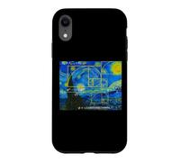 Custodia per iPhone XR Grafica a spirale matematica della sequenza aurea della sequenza di Van Gogh Fibonacci
