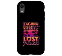 Custodia per iPhone XR Grafica californiana stile Laguna Beach Lost Paradise in stile anni '80