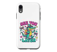Custodia per iPhone XR Grafica Groovy Alligator Student Addio