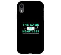 Custodia per iPhone XR Grafica verde acqua chiaro The Game Is Heartless Teal Aqua