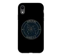 Custodia per iPhone XR Grafico stellare della costellazione dei Gemelli della pioggia meteorica delle Geminidi