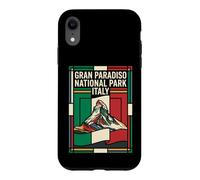 Custodia per iPhone XR Gran Paradiso Parco Nazionale Italia Bandiera Vintage Viaggio