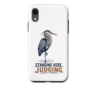 Custodia per iPhone XR Grande airone blu in piedi qui a giudicare