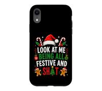 Custodia per iPhone XR Guardami mentre sono tutta festosa e un Natale merdamente divertente