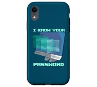 Custodia per iPhone XR Hacker Cybersecurity Conosci la tua password Funny Network Admin