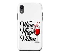 Custodia per iPhone XR Halloween strega Il vino è la mia pozione magica