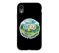 Custodia per iPhone XR Happy Camper Camping Trailer Giochi di parole scherzo Campo RV Amante Citazione