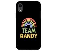 Custodia per iPhone XR Happy Colorful Team Randy Rainbow Pride Green Yellow