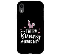 Custodia per iPhone XR Happy Easter Every Bunny Sign Every Bunny Loves Me Chicks