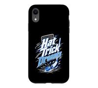 Custodia per iPhone XR Hat Trick Dreams Giocatore Hockey Puck Bastoni