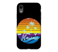 Custodia per iPhone XR Hawaii Vintage Sunset Surfer Souvenir