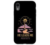 Custodia per iPhone XR He Leads Me Salmo 23:1-3 Fede Graphic Design