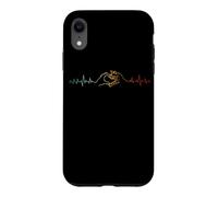 Custodia per iPhone XR Heartbeat Cat Hand Heart ECG Medical Cat Lover