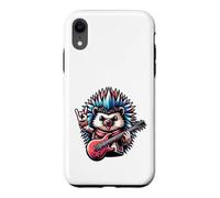 Custodia per iPhone XR Hedgehog Rock And Roll - Segnale a mano per chitarra elettrica