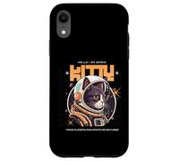 Custodia per iPhone XR Hello I Am Spazio Kitty Fantascienza Zampe Pianeti Avventure