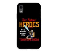 Custodia per iPhone XR Heroes Are Born Tough Like Daddy Proud Firefighters For Dad