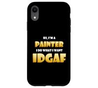 Custodia per iPhone XR Hi I'm a Painter Artist Paint Brush IDGAF Funny Art Painting
