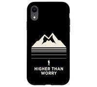 Custodia per iPhone XR Higher Than Worry montagna silhouette escursionista