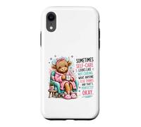 Custodia per iPhone XR Highland Cow Cura di sé Non preoccuparsi di ciò che qualcuno pensa