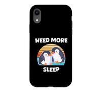 Custodia per iPhone XR Ho bisogno di più sonno Un pinguino che dorme carino coppia che dorme prima di andare a letto