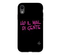 Custodia per iPhone XR Ho il mal di gente | Marca dolceSenso URBAN testo rosa