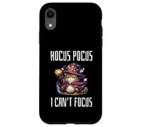 Custodia per iPhone XR Hocus Pocus I Can't Focus Funny ADHD Cat Saying Humor