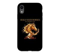 Custodia per iPhone XR Hold Your Horses Horse Racing Whiskey Drink