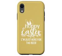 Custodia per iPhone XR Hoppy Easter Hour Some Bunny Needs Beer Here for the Hops