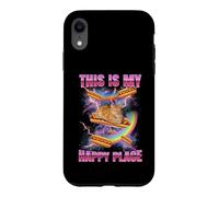 Custodia per iPhone XR Hotdog Meme Cat My Happy Place Bootleg Glizzy Hot Dog