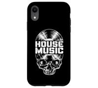 Custodia per iPhone XR House Music DJ Vinile Record Music Lover Gothic Skull LP