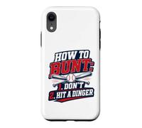 Custodia per iPhone XR How To Bunt, Hit a Dinger Funny Baseball Player Home Run Fun