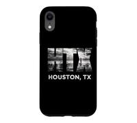 Custodia per iPhone XR HTX City of Houston Skyline Art Downtown Texas Souvenir Gift