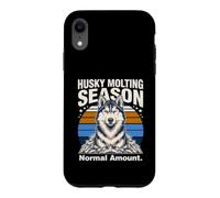 Custodia per iPhone XR Husky Molting Stagione Quantità normale Husky divertente