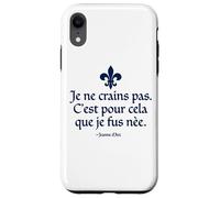 Custodia per iPhone XR I Am Not Afraid I Was Nat To Do This Joan of Arc Navy Ink