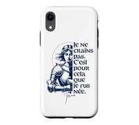 Custodia per iPhone XR I Am Not Afraid I Was Nat To Do This Joan of Arc Navy Ink