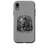 Custodia per iPhone XR I Bury Things Frog Gardener Dark Humor Shovel