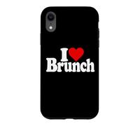 Custodia per iPhone XR I LOVE HEART BRUNCH COLAZIONE PRANZO WEEKEND