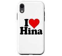 Custodia per iPhone XR I LOVE HEART HINA NOME SU UN TEE