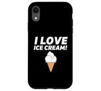 Custodia per iPhone XR I Love Ice Cream Party Outfit Vanilla Soft Serve Gelato Cone