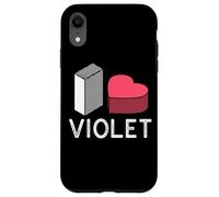 Custodia per iPhone XR I Love Violet Nome Personalizzato Viola