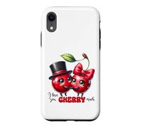 Custodia per iPhone XR I Love You Cherry Molto Carino Coppia Ciliegie