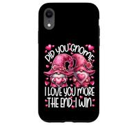Custodia per iPhone XR I Love You More The End I Win Pink Gnome Valentines Couple