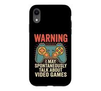 Custodia per iPhone XR I May Talk About Videogiochi Divertente Retro Gaming Controller