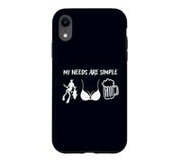 Custodia per iPhone XR I miei bisogni sono semplici pesca subacquea bikini birra oceano design