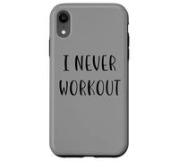 Custodia per iPhone XR I never workout Divertente Idea Bianca Lie Party