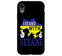 Custodia per iPhone XR I Stand With Ukraine - Love Stop War - Ucraina Mappa
